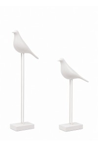 Zestaw 2 dekoracji SHP BIRDY biała
