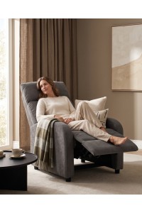 Fotel wypoczynkowy rozkładany RELAX       PREMIUM ciemny szary