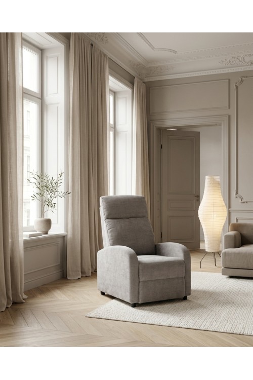 Fotel wypoczynkowy rozkładany RELAX       PREMIUM jasny szary