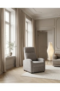 Fotel wypoczynkowy rozkładany RELAX       PREMIUM jasny szary