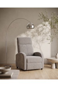 Fotel wypoczynkowy rozkładany RELAX       PREMIUM jasny szary