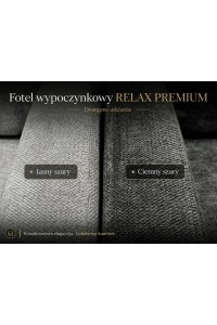 Fotel wypoczynkowy rozkładany RELAX       PREMIUM jasny szary