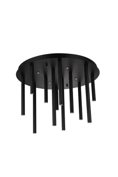 AZZARDO lampa sufitowa / plafon ILIOS 12  TOP 3-STEP DIMM czarna