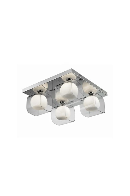 AZZARDO lampa sufitowa / plafon HAPPY 4   TOP srebrna