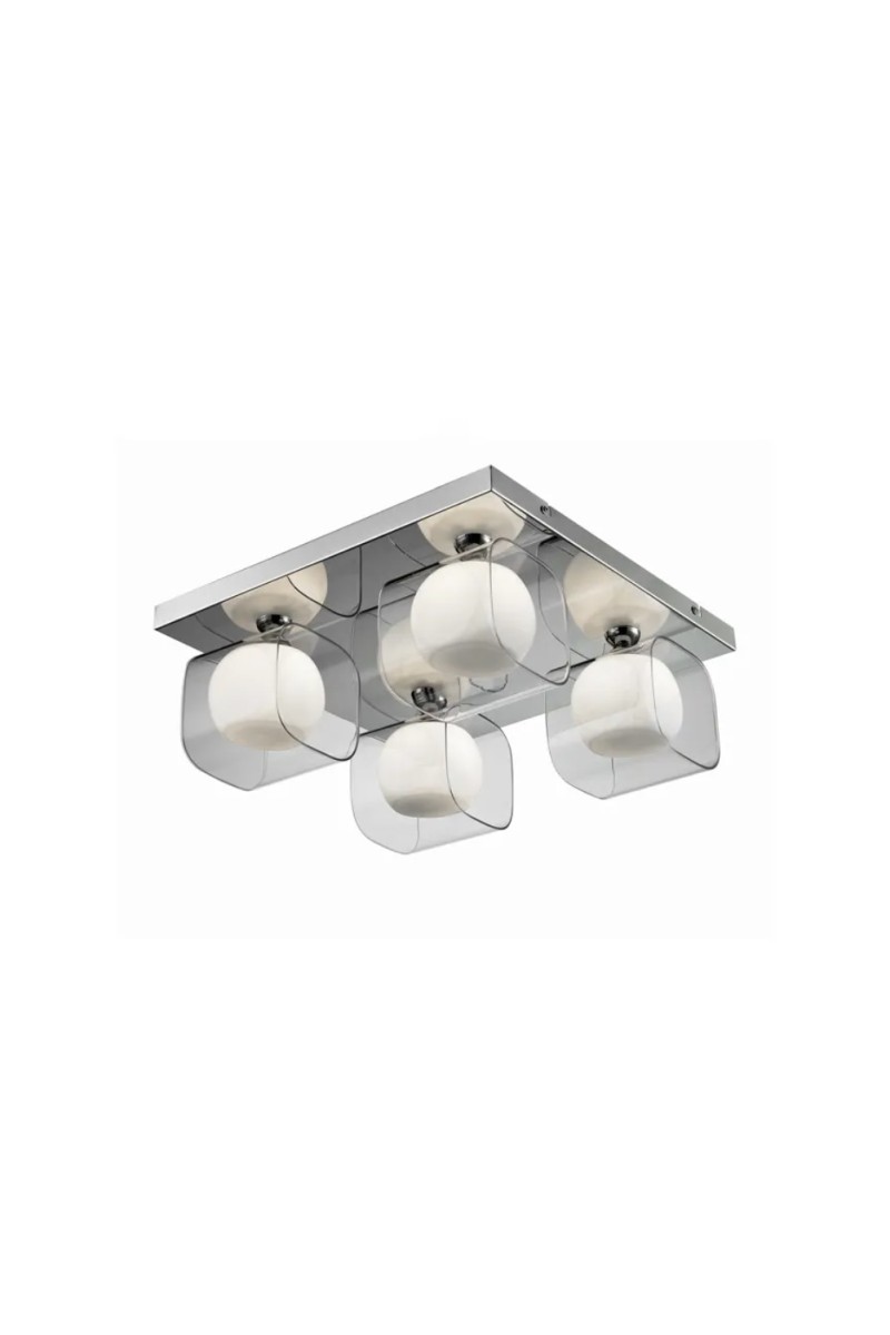 AZZARDO lampa sufitowa / plafon HAPPY 4   TOP srebrna