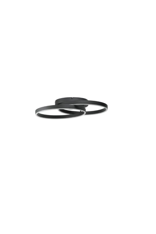AZZARDO lampa sufitowa / plafon HALO TOP  65 + 45 czarna