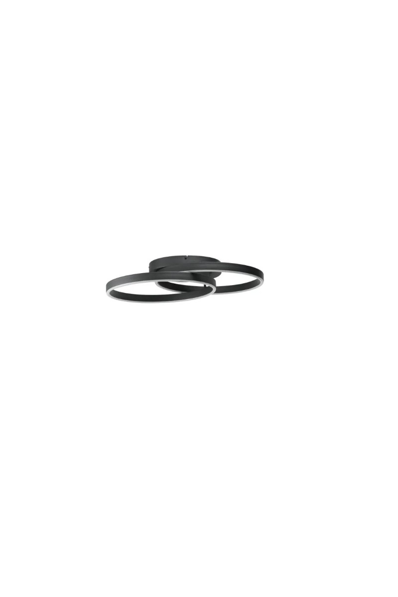 AZZARDO lampa sufitowa / plafon HALO TOP  65 + 45 czarna