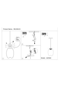 AZZARDO lampa wisząca HELENA B mosiądz