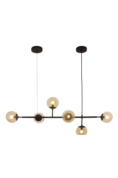 AZZARDO lampa wisząca HELIOS 6 czarna