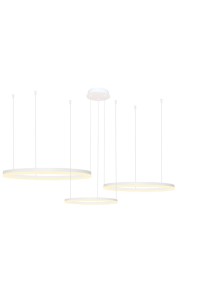 AZZARDO lampa wisząca HALO 100+80+60 CCT  DIMM z pilotem biała