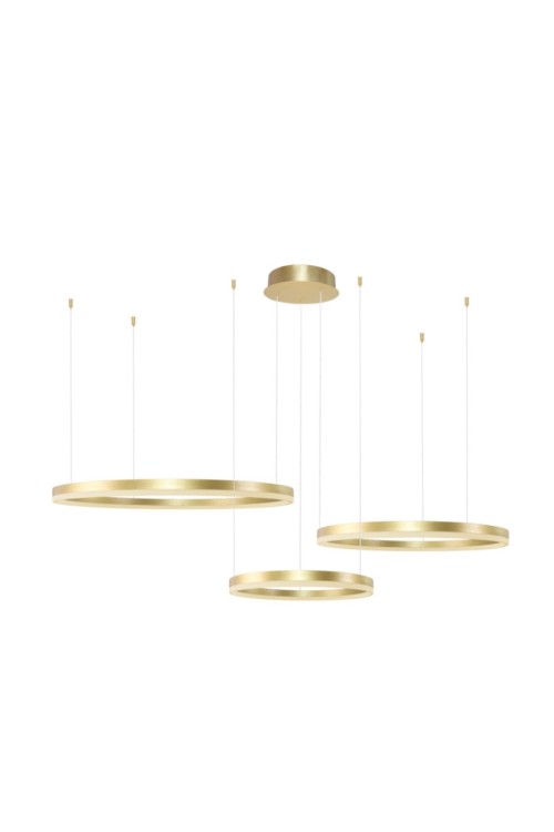 AZZARDO lampa wisząca HALO 100+80+60 CCT  DIMM z pilotem złota