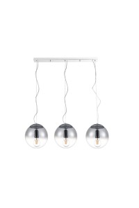AZZARDO lampa wisząca IRIS 3 LINE         srebrna