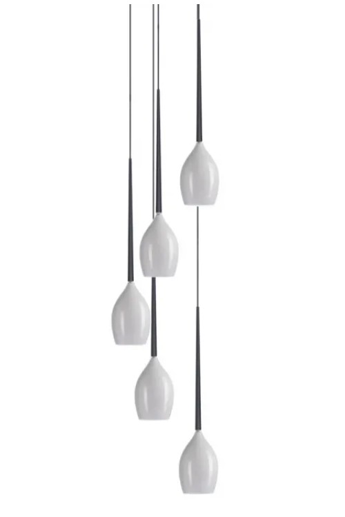 AZZARDO lampa wisząca IZZA 5 biała