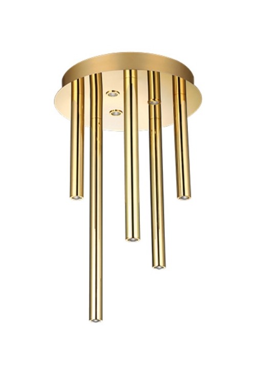 AZZARDO lampa sufitowa / plafon ILIOS 5   TOP 3-STEP DIMM złota