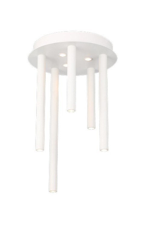 AZZARDO lampa sufitowa / plafon ILIOS 5   TOP 3-STEP DIMM biała