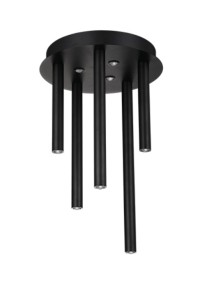 AZZARDO lampa sufitowa / plafon ILIOS 5   TOP 3-STEP DIMM czarna