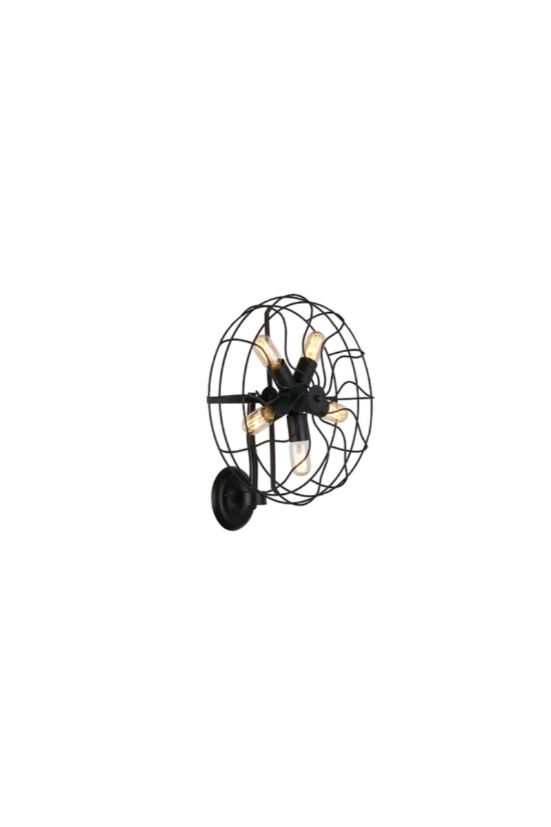 AZZARDO lampa ścienna FAN WALL czarna