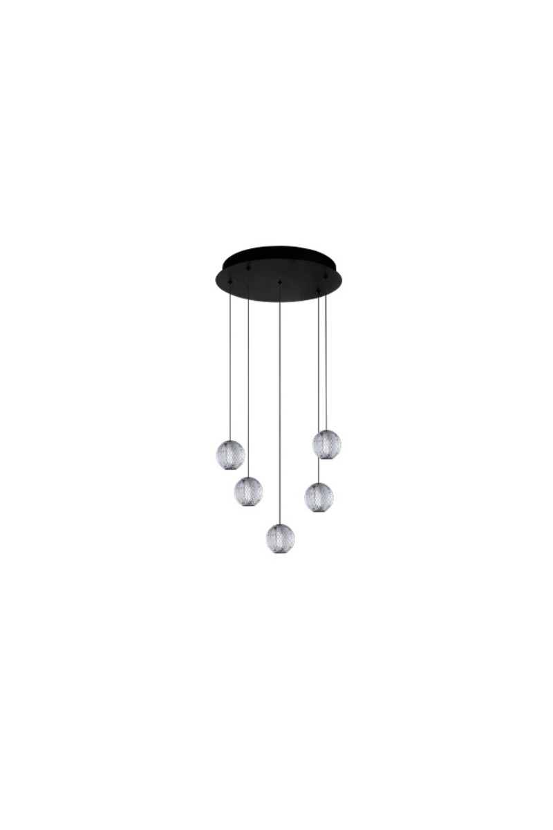 AZZARDO lampa wisząca EDEM 5 ROUND        czarna