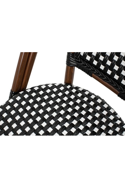 Zestaw 2 krzeseł ogrodowych CAFE PARIS    ARM brązowy rattan