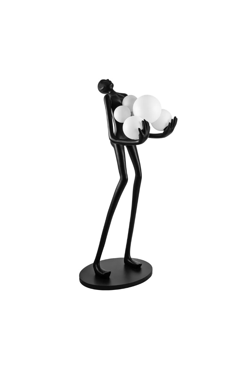 AZZARDO lampa podłogowa ATLAS B czarna