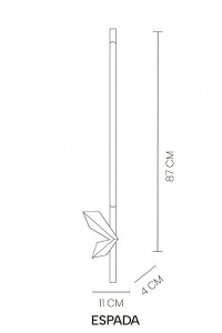 MOOSEE zestaw 2 lamp ściennych ESPADA     złoty