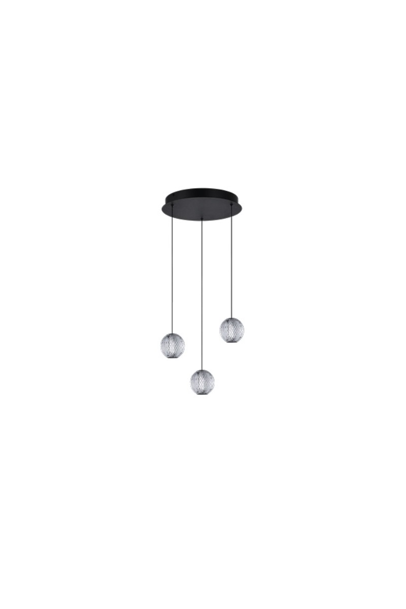 AZZARDO lampa wisząca EDEM 3 ROUND        czarna