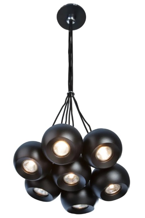 AZZARDO lampa wisząca GULIA 7 czarna