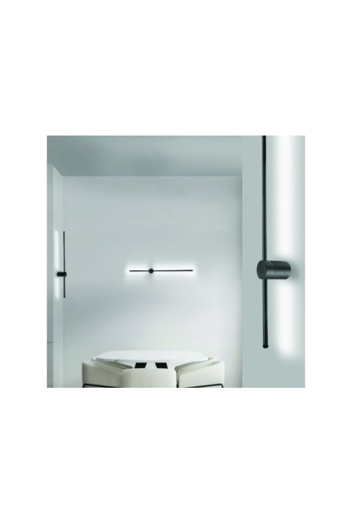 AZZARDO lampa ścienna GRAZIANO WALL 100   czarna