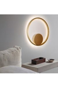 AZZARDO lampa ścienna HALO 40 WALL złota