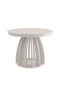 Okrągły stół rozkładany PATIO  Ø100 - 180 cm podstawa lamele kaszmir
