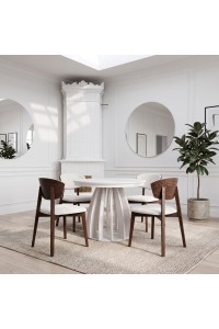 Okrągły stół rozkładany PATIO  Ø100 - 180 cm podstawa lamele kaszmir