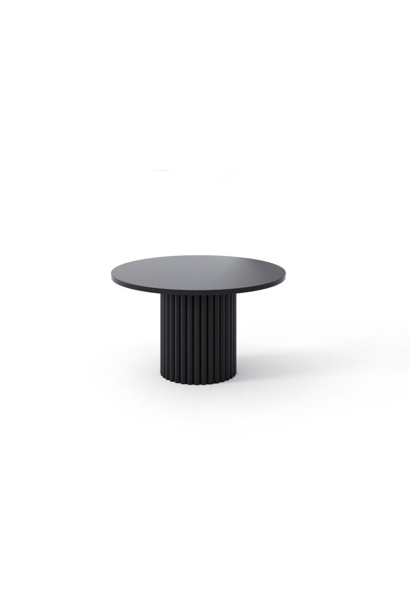 Stolik kawowy MODO Mini Ø67 cm — ryflowana metalowa podstawa personalizacja